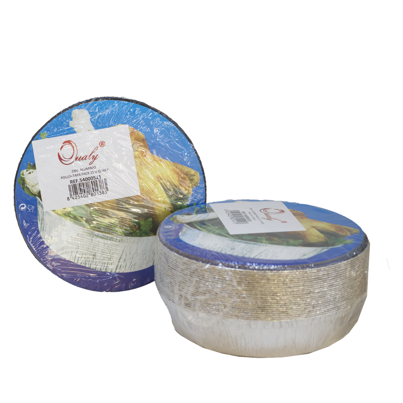 ENVASE ALUMINIO QUALY MEDIO POLLO CON TAPA - Imagen 2