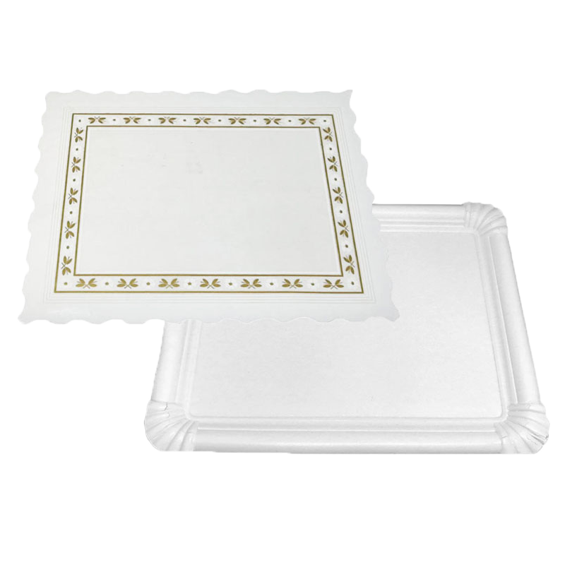 BANDEJA CARTON BLANCA CON BLONDA - Imagen 3